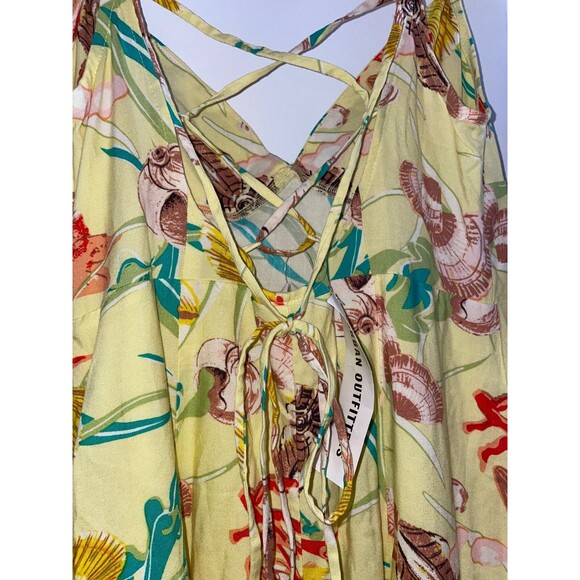 Urban Outfitters Siren Strappy Back Midi Dress size M NWT Seashell Print - Picture 8 of 13